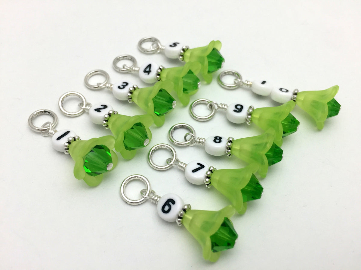 1-10 Numbered Stitch Markers for Knitting- Beaded Row Counter-Progress –  Jill's Beaded Knit Bits