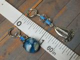 Sailboat Stitch Marker Set- Mosiac Blue , Stitch Markers - Jill's Beaded Knit Bits, Jill's Beaded Knit Bits
 - 4