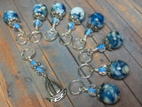 Sailboat Stitch Marker Set- Mosiac Blue , Stitch Markers - Jill's Beaded Knit Bits, Jill's Beaded Knit Bits
 - 5