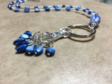 Blue Shell Stitch Marker Necklace , jewelry - Jill's Beaded Knit Bits, Jill's Beaded Knit Bits
 - 5