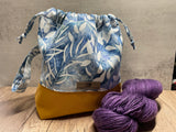 Drawstring Knitting Project Bag, Crochet Project Bag