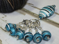 Ice Blue Crochet Stitch Marker Set , Stitch Markers - Jill's Beaded Knit Bits, Jill's Beaded Knit Bits
 - 7