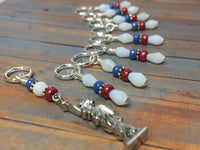 Statue of Liberty Stitch Marker Set , Stitch Markers - Jill's Beaded Knit Bits, Jill's Beaded Knit Bits
 - 6