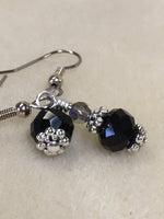 Black Crystal Beaded Dangle Earrings , jewelry - Jill's Beaded Knit Bits, Jill's Beaded Knit Bits
 - 8