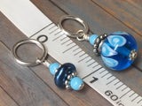 Glass Bead & Pearl Stitch Marker Set- Dark Blue , Stitch Markers - Jill's Beaded Knit Bits, Jill's Beaded Knit Bits
 - 7