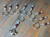 Teapot Stitch Marker Set with Snag Free Rings | Gift for Knitters | Size US3 to US17 |