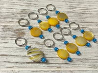 Golden Yellow Stitch Marker Set for Knitting and Crochet