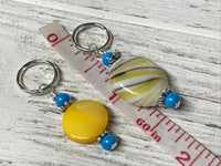 Golden Yellow Stitch Marker Set for Knitting and Crochet