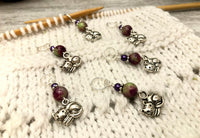 Cat Faces Stitch Marker Set | Knitting Gift | Snag Free | Sizes US3 to US17