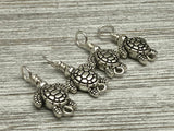 Tiny Turtle Stitch Markers on Snag Free Sterling Silver Filled Wire for Knitting | Gifts for Knitters | US3-US11 |