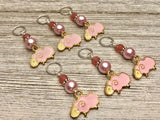 Pink Sheep Stitch Marker Charms, SNAG FREE