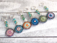 Mixed Medallion Stitch Markers for Knitting or Crochet