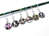 Boston Terrier Stitch Markers for Knitting | Gift for Knitters | Snag Free Rings or Clasps