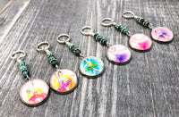 Ballerina Stitch Markers for Knitting or Crochet, Sets of 6-20